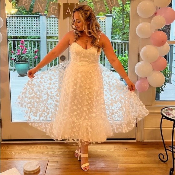 Lulu's White Midi Dress - Picture 11 of 12